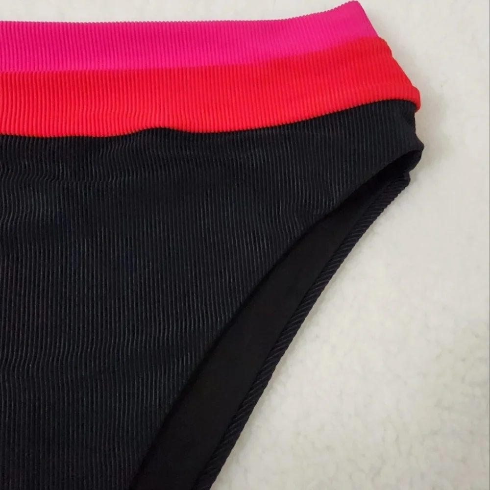 New!Beach Riot Heidi Bikini Bottom in‎ Glacier Colorblock